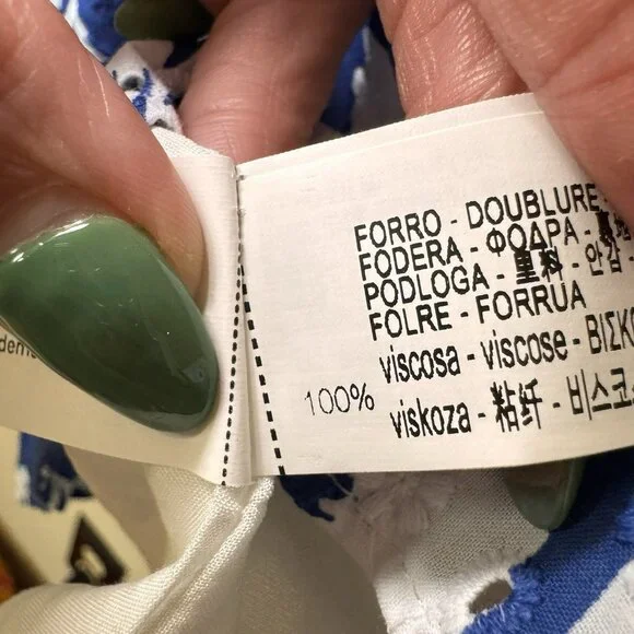 ZARA Womens Blue White Floral Embroidered Sleeveless Dress Size XL - Picture 13 of 15